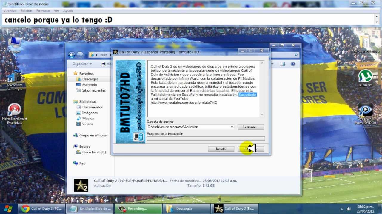 uTorrent: Call of Duty 2 [Portable - Full - Español] - YouTube