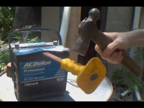 DIY: Opening a Car Battery and Repairing with Epsom Salts - YouTube