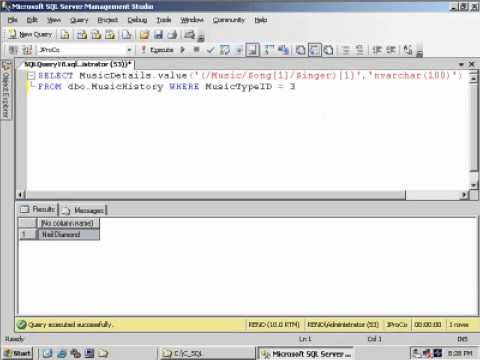 SQL 2008 XQuery Methods Lab 6.1