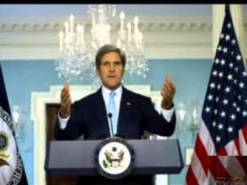 US Secretary of State John Kerry has said Ukraine is not caught in a battle between East and West.

Mr Kerry said it was not a zero-sum game and called for all nations to work together to bring stability to Ukraine.

The new administration in Kiev is facing continuing opposition from Ukraine\'s Russian-speaking regions.

Russia, which backed ousted President Viktor Yanukovych, has warned other states against seeking \