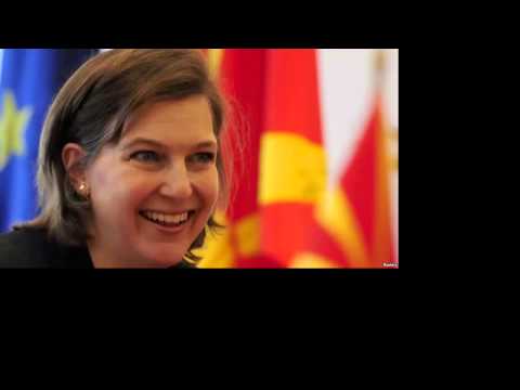 Cut-out of a phone call between two American fun guys talking about maidan\'s puppets.  The actors are:
Victoria Nuland: US-Assistant Secretary of State for European and Eurasian Affairs
Geoffrey R. Pyatt: United States Ambassador to Ukraine
Jeff Feltman: head of the United Nations Department of Political Affairs  
Robert Serry: Dutch diplomat serving as United Nations Special Coordinator for   the Middle East Peace Process
Ban Ki-Moon:  Secretary-General of the United Nations
Joe Biden: Vice President USA
Viktor Yanukovych: President of Ukraine
Vitali Klitschko: Leader of the Ukrainian Democratic Alliance for Reform and    Member of the Ukrainian Parliament.