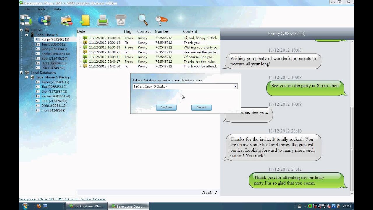 iPhone Backup Extractor] Backup SMS MMS for iPhone - YouTube