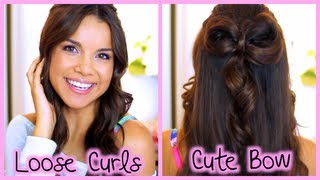 Quick and Easy Loose Curls + Cute Hair Bow!