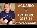 Video Horscopo Semanal ACUARIO  del 8 al 14 Octubre 2017 (Semana 2017-41) (Lectura del Tarot)
