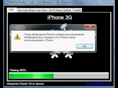 iREB загрузка в DFU режиме (Iphone 3G) || iREB loading ...