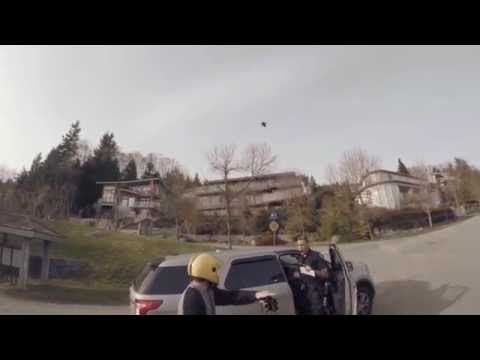 Cop Cuts Off Longboarders - Crash