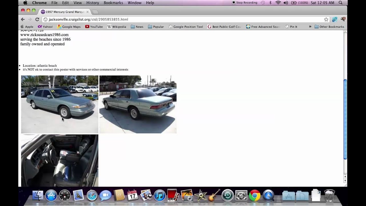 Craigslist Jacksonville FL Used Cars - How To Search - YouTube