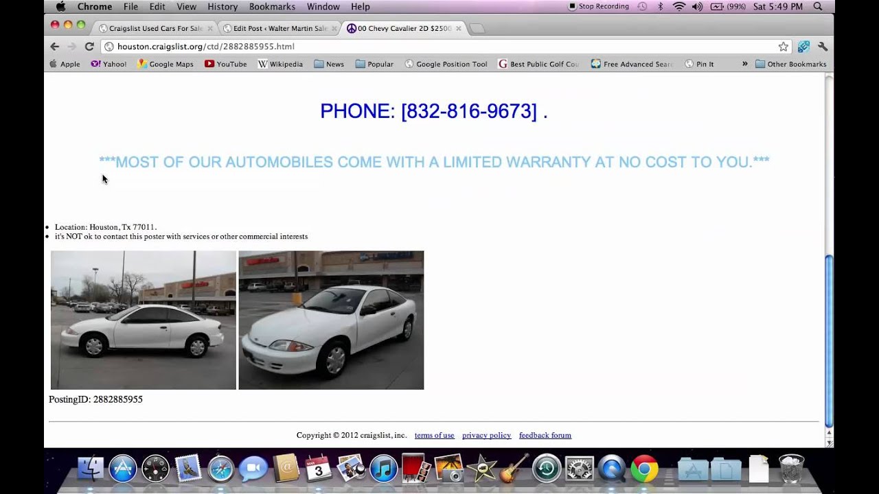 Craigslist Houston Used Cars - How to Search for Used ...