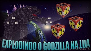 Minecraft Mod: Explodindo o Godzilla na Lua