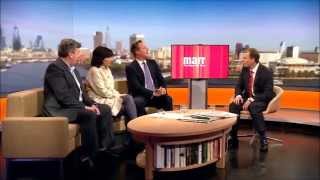 Andrew Marr Show tells PM David Cameron to "Shut up"