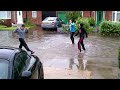 girls having a splash