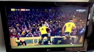 George North goes and Picks Up Israel Folau in Australia vs British and Irish Lions 2013