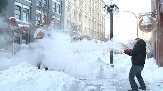 Winnipeg winter water gun fight