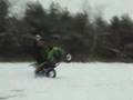 Quad Drift And Wheelies With My Kfx400 With 4 Snow Tires 