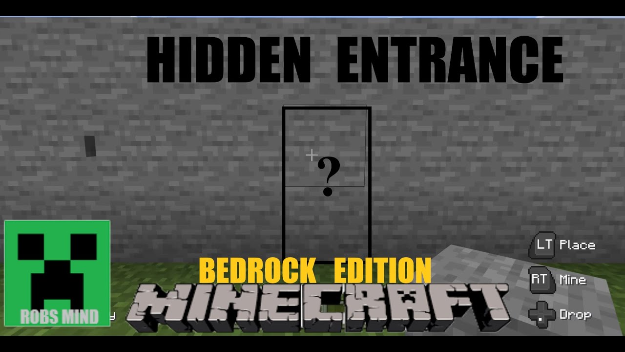 Minecraft Bedrock Hidden Piston Door Half Jeb Door Tutorial