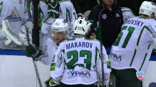 Красивый гол Дмитрия Макарова / Dmitry Makarov spins it from behind the net