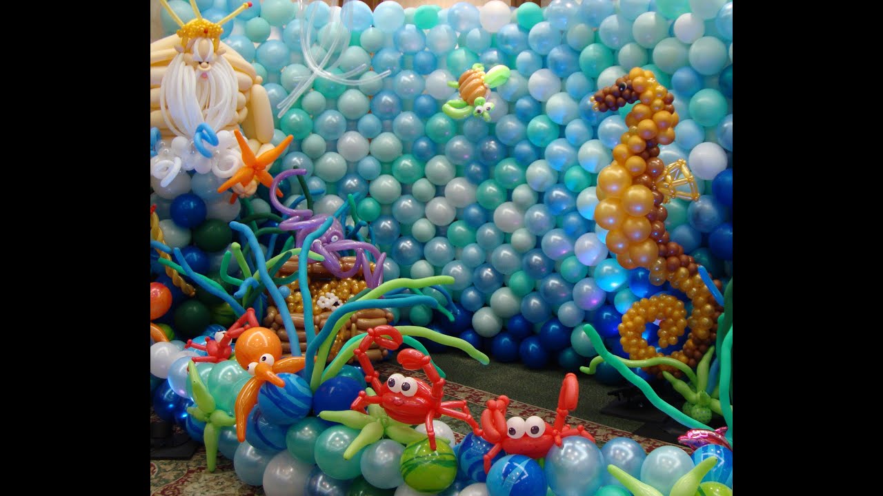 Under the Sea Imersive Photo Backdrop by Airheads Balloon Art - YouTube