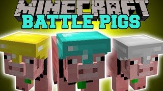 Minecraft: BATTLE PIGS (CREATE AN ARMY OF SUPER PIG PETS!) Mod Showcase