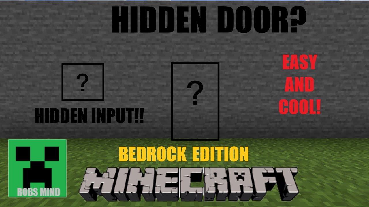 Minecraft Bedrock Hidden Piston Door Half Jeb Door Tutorial