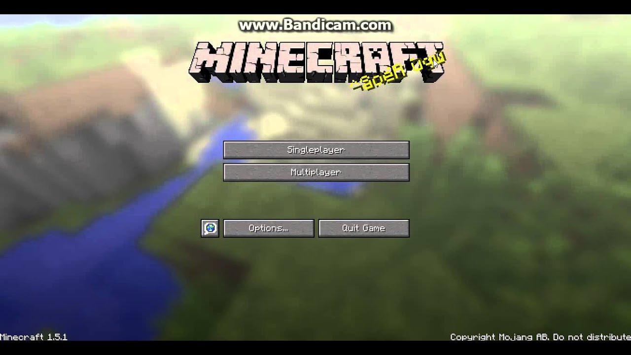 Minecraft home screen, odd text - YouTube