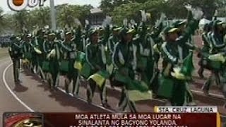 Mga atleta mula sa mga lugar na sinalanta ng bagyong Yolanda, taas-noo sa 2014 Palarong Pambansa