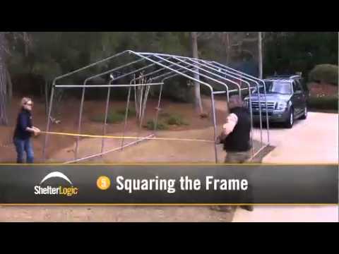 How To Assemble a Shelterlogic Garage - YouTube