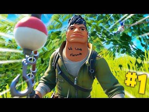 fortnite but we can only use a FISHING ROD to WIN 😂