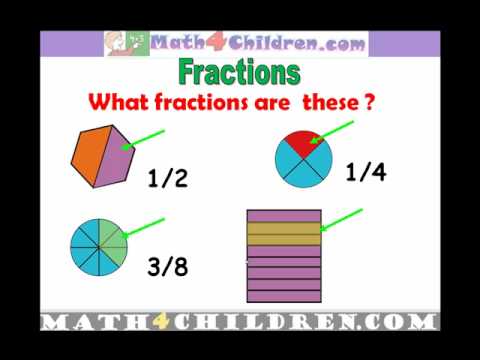 1st Grade Fractions Lesson, Math for Children Math4children.com - YouTube