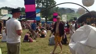 Guy breaking lamp post at Beatherder