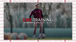 Live Training Ahead of AC Milan v Manchester United