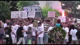 Protest przeciw brutalności policji w Gdańsku.