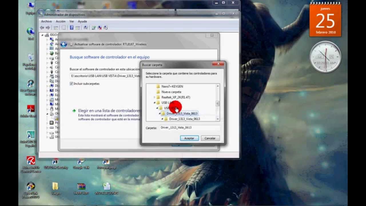 INSTALAR COMTROLADOR USB REALTEK RTL 8187 EN WINDOWS 7 - YouTube