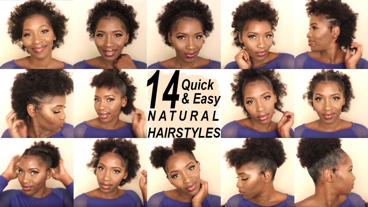 14 Super Quick And Easy Hairstyles On Short 4c Hair Back To School Hairstyles Shakeira C