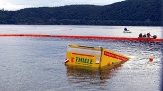 Getränkelaster versank im Edersee - Fahrer gerettet