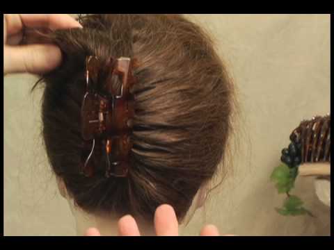 Easy hairstyles. Why use an ugly plastic claw to put up your hair