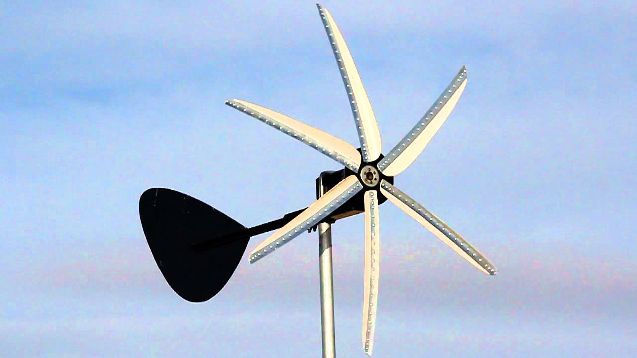  Wind Turbine 1 Steel Banded Blades Reinforced PVC Alternator - YouTube