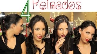 4 Peinados para FIESTA! Especial Navidad!