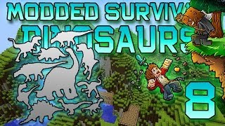 Minecraft: Modded Dinosaur Survival Let's Play w/Mitch! Ep. 8 - ALL THE DINOSAURS!