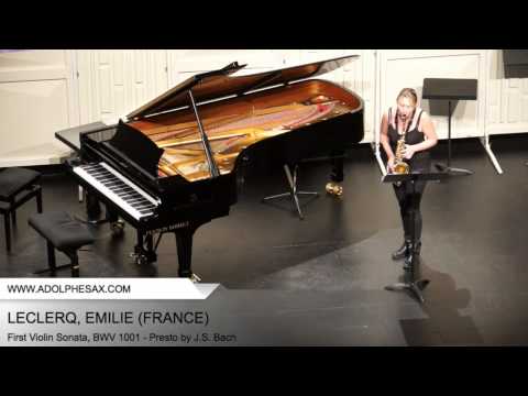 Dinant 2014 - Leclercq, Emilie - First Violin Sonata, BWV 1001 - Presto by J.S. Bach