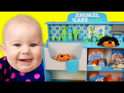 Funny Baby Pretend Play with Pet Grooming Toy