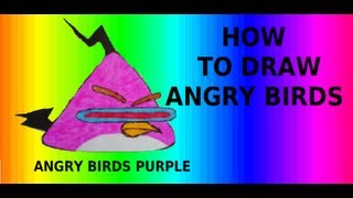 How To Draw The Purple Bird From Angry Birds Space