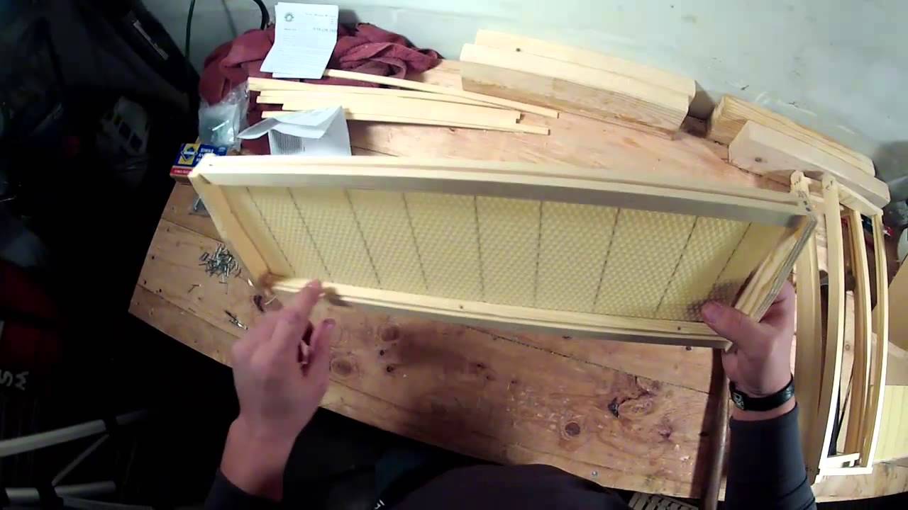 How To Install Wax Foundation Into Your Beehive Frames GoPro Version