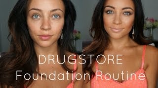 DRUGSTORE Foundation Routine!