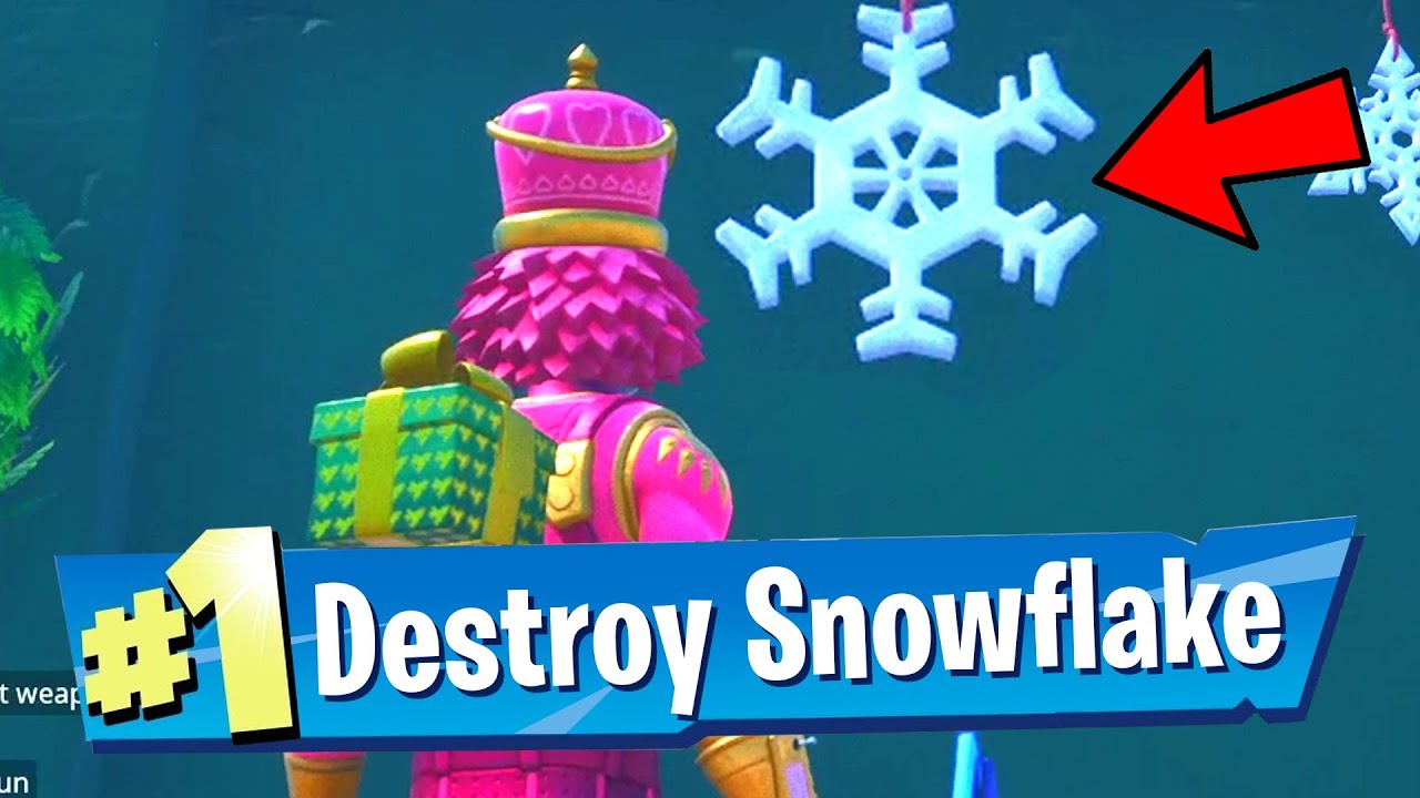 Destroy Snowflake Decorations Fortnite