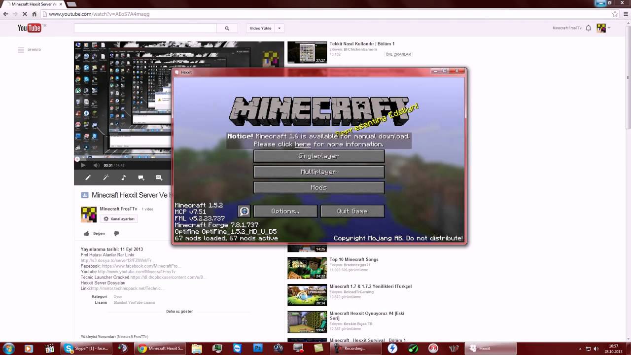 Minecraft Hexxit Fml Hatası [Fix Fml Error] Türkçe | Hexxit | 2013 ...