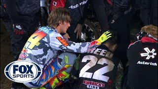 Chad Reed Last Lap Crash - San Diego 2014 Broken Scapula, Collarbone, & T1