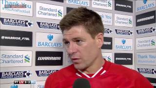 Steven Gerrard's team talk & emotional post match interview