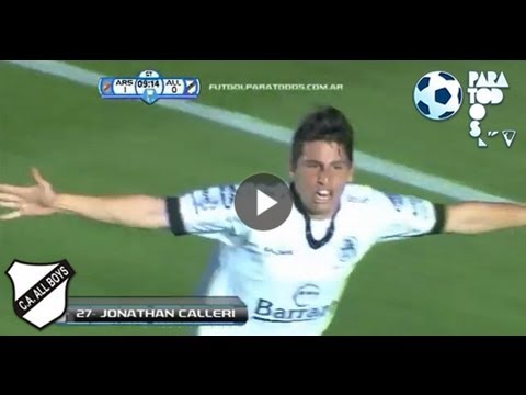 Gol de Calleri. All Boys 1 - Arsenal 1. Semifinal. Copa Argentina 2013