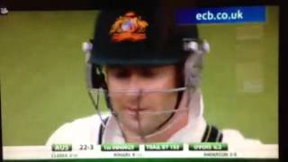 Jimmy Anderson Bowls Michael Clarke 2013 Ashes - Trent Bridge