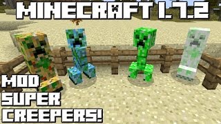 Minecraft 1.7.2 MOD SUPER CREEPERS!